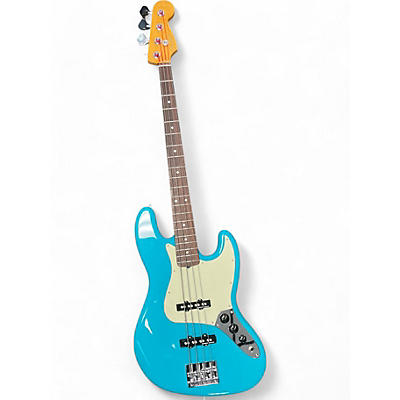 Fender Used Fender American Professional II Jazz Bass Miami Blue Electric Bass Guitar