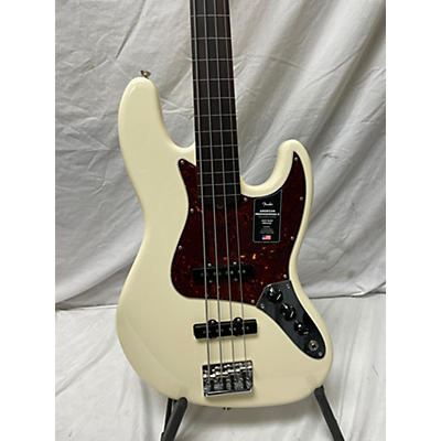 Fender Used Fender American Professional II Jazz Bass Olympic White Electric Bass Guitar