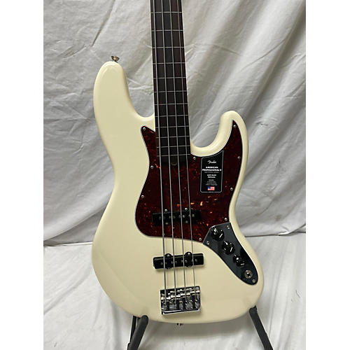 Fender Used Fender American Professional II Jazz Bass Olympic White Electric Bass Guitar Olympic White