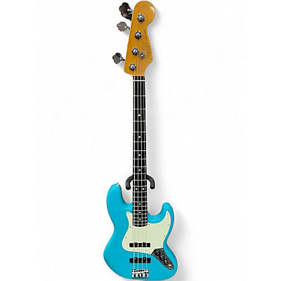Used Fender American Professional II Jazz Bass miami blue Electric Bass Guitar