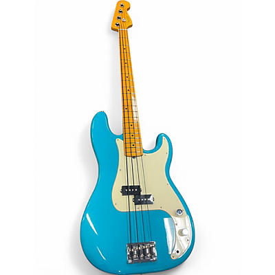 Used Fender American Professional II Precision Bass Daphne Blue Electric Bass Guitar