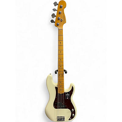 Used Fender American Professional II Precision Bass Vintage White Electric Bass Guitar