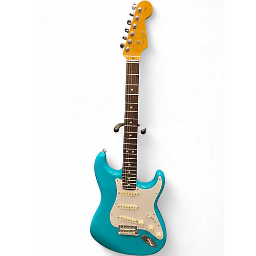 Used Fender American Professional II Stratocaster (UPGRADED WITH ORIGINA MIAMI BLUE Solid Body Electric Guitar MIAMI BLUE