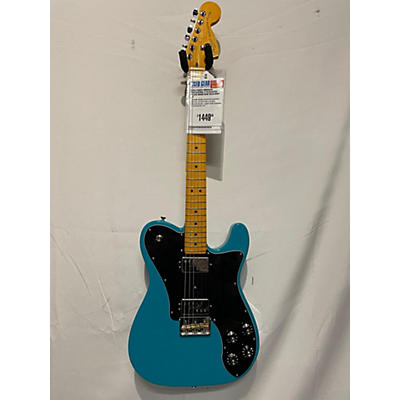 Used Fender American Professional II Telecaster Deluxe Miami Blue Solid Body Electric Guitar