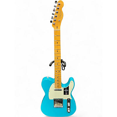 Used Fender American Professional II Telecaster Miami Blue Solid Body Electric Guitar