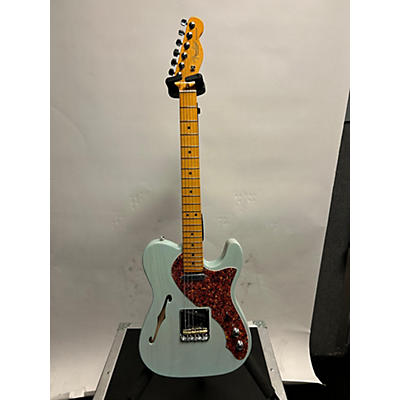 Used Fender American Professional II Telecaster Thinline Limited-Edition Transparent Daphne Blue Hollow Body Electric Guitar