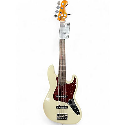 Used Fender American Professional Jazz Bass 5str Olympic White Electric Bass Guitar