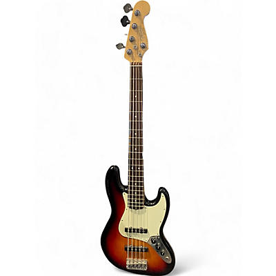 Used Fender American Professional Jazz Bass V 3 Color Sunburst Electric Bass Guitar