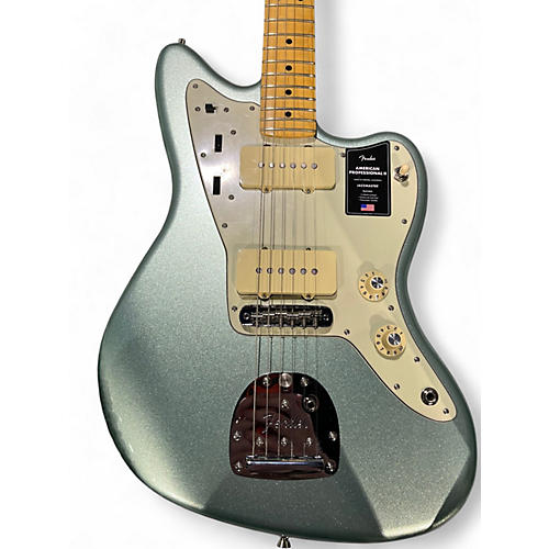 Used Fender American Professional Jazzmaster mystic surf green Solid Body Electric Guitar mystic surf green