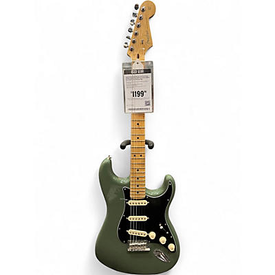 Used Fender American Professional Stratocaster SSS Antique Olive Green Solid Body Electric Guitar