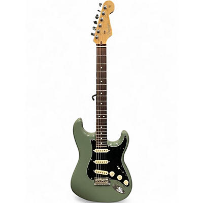 Used Fender American Professional Stratocaster SSS Antique olive Solid Body Electric Guitar