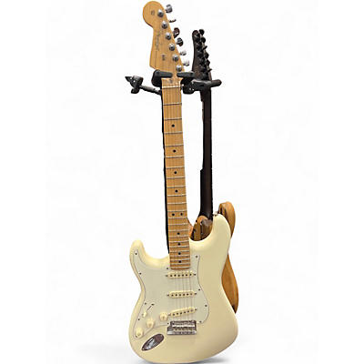 Used Fender American Professional Stratocaster with Rosewood Neck Antique White Solid Body Electric Guitar