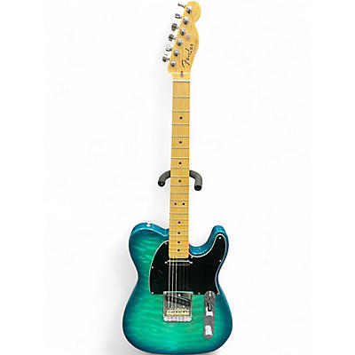 Used Fender American Showcase Telecaster QMT Aqua Marine Solid Body Electric Guitar