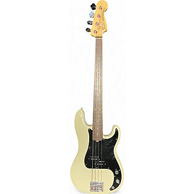 Fender Used Fender American Special Precision Bass Fretless Classic White Electric Bass Guitar