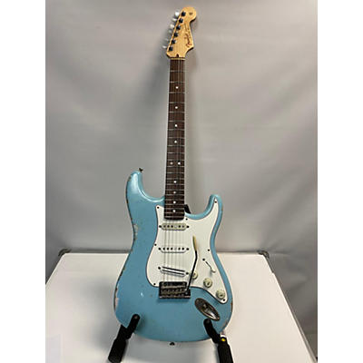 Used Fender American Standard Deluxe Stratocaster Roadworn Light Blue Solid Body Electric Guitar