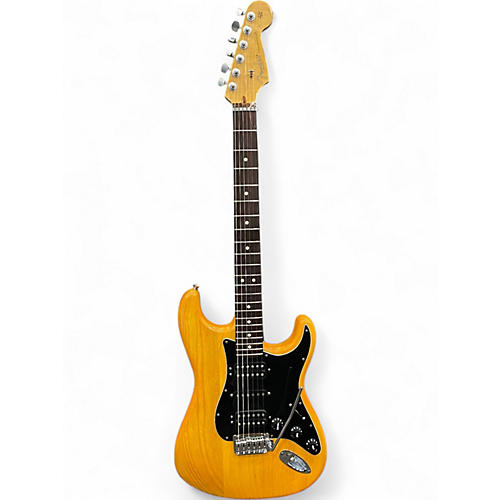 Used Fender American Standard Hand Rubbed Ash Stratocaster HSH AMBER SATIN Solid Body Electric Guitar AMBER SATIN
