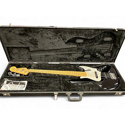 Used Fender American Standard Jazz Bass Black Electric Bass Guitar