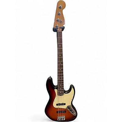 Used Fender American Standard Jazz Bass Brown Sunburst Electric Bass Guitar