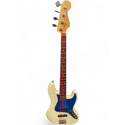 Used Fender American Standard Jazz Bass Cream Electric Bass Guitar