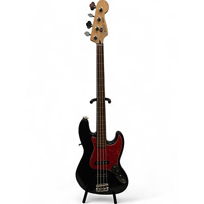 Used Fender American Standard Jazz Bass Fretless Black And Red Electric Bass Guitar