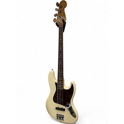 Used Fender American Standard Jazz Bass Olympic White Electric Bass Guitar
