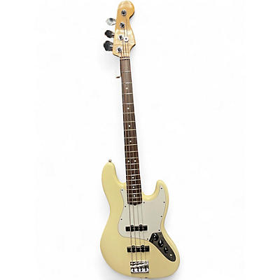 Used Fender American Standard Jazz Bass Olympic White Electric Bass Guitar