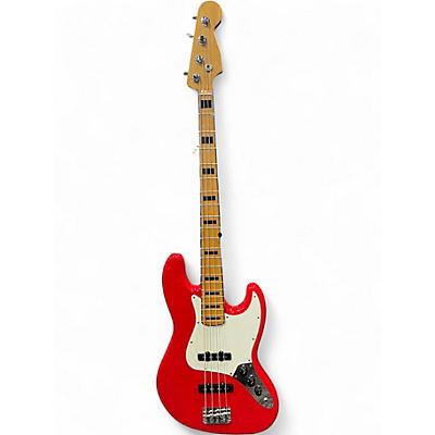 Used Fender American Standard Jazz Bass Torino Red Electric Bass Guitar