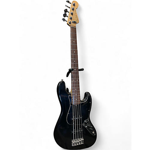 Used Fender American Standard Jazz Bass V Black Electric Bass Guitar Black