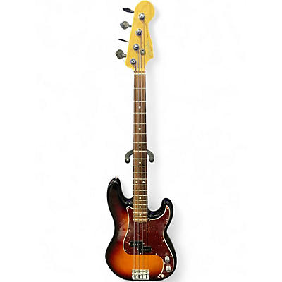 Used Fender American Standard Precision Bass 3 Tone Sunburst Electric Bass Guitar