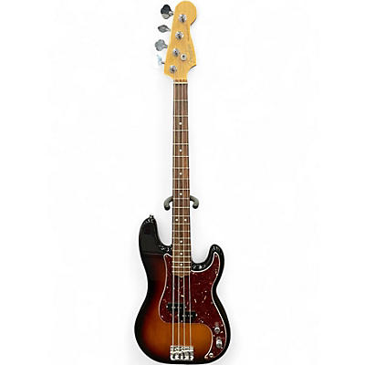 Used Fender American Standard Precision Bass 3 Tone Sunburst Electric Bass Guitar