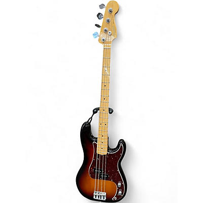 Used Fender American Standard Precision Bass 3 Tone Sunburst Electric Bass Guitar