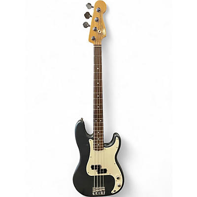 Used Fender American Standard Precision Bass Charcoal Frost Metallic Charcoal Electric Bass Guitar