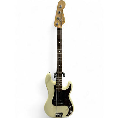 Used Fender American Standard Precision Bass Olympic White Electric Bass Guitar