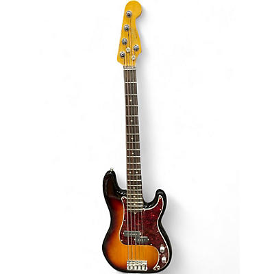 Used Fender American Standard Precision Bass V 5 String 3 Tone Sunburst Electric Bass Guitar