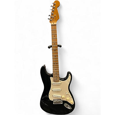 Used Fender American Standard Stratocaster Black Solid Body Electric Guitar
