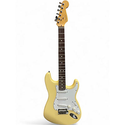 Used Fender American Standard Stratocaster Buttercream Solid Body Electric Guitar