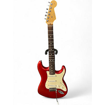 Used Fender American Standard Stratocaster Chrome Red Solid Body Electric Guitar