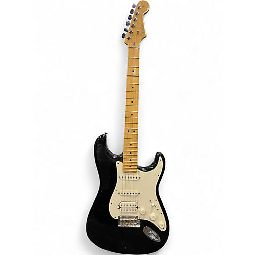 Used Fender American Standard Stratocaster HSS Black and White Solid Body Electric Guitar Black and White