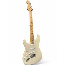 Used Fender American Standard Stratocaster Left Handed Olympic White Electric Guitar