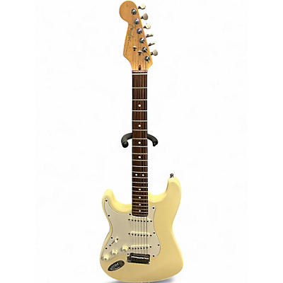 Used Fender American Standard Stratocaster Left Handed WHITE Electric Guitar