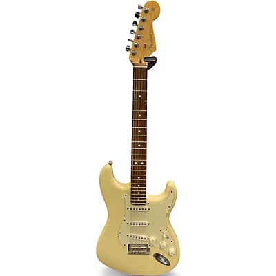 Used Fender American Standard Stratocaster Olympic White Solid Body Electric Guitar