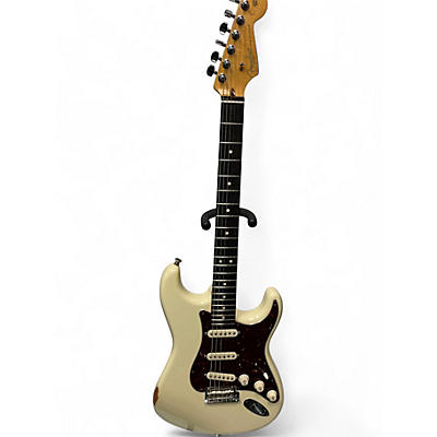Used Fender American Standard Stratocaster Olympic White Solid Body Electric Guitar