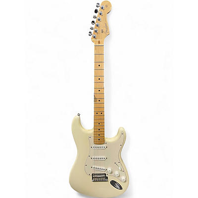 Used Fender American Standard Stratocaster Olympic White Solid Body Electric Guitar