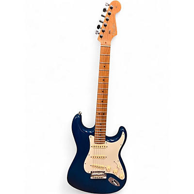 Used Fender American Standard Stratocaster Transparent Blue Solid Body Electric Guitar