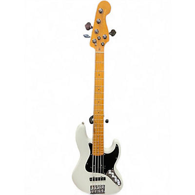 Used Fender American Ultra II Jazz Bass Alpine White Electric Bass Guitar