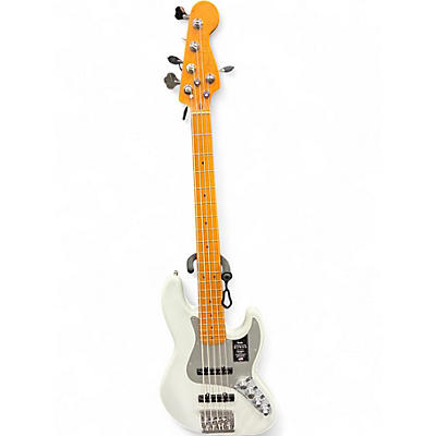 Used Fender American Ultra II Jazz Bass Alpine White Solid Body Electric Guitar
