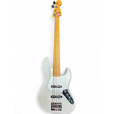 Used Fender American Ultra II Jazz Bass V Arctic White Electric Bass Guitar