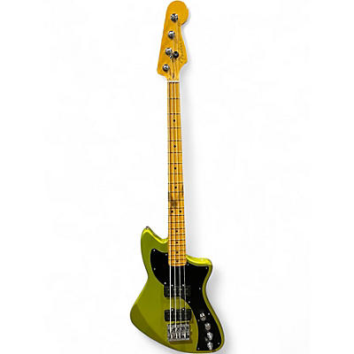 Used Fender American Ultra II Meteora Metallic Green Electric Bass Guitar