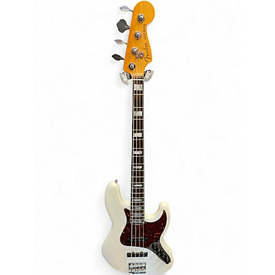 Used Fender American Ultra Jazz Bass Alpine White Electric Bass Guitar