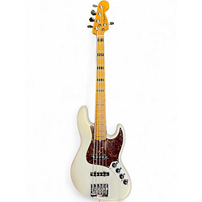 Used Fender American Ultra Jazz Bass Arctic White Electric Bass Guitar